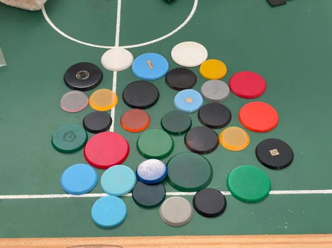 Lote 32 botões de uma camada futebol de mesa