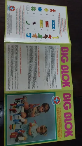 Catálogo/Folheto Big Blok, um brinquedo de montar da marca brasileira Estrela - Zoológico