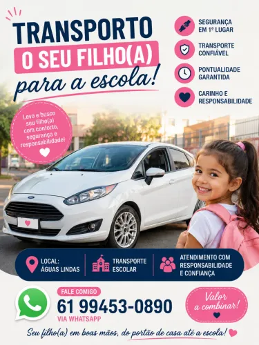 Transporte para escola de carro