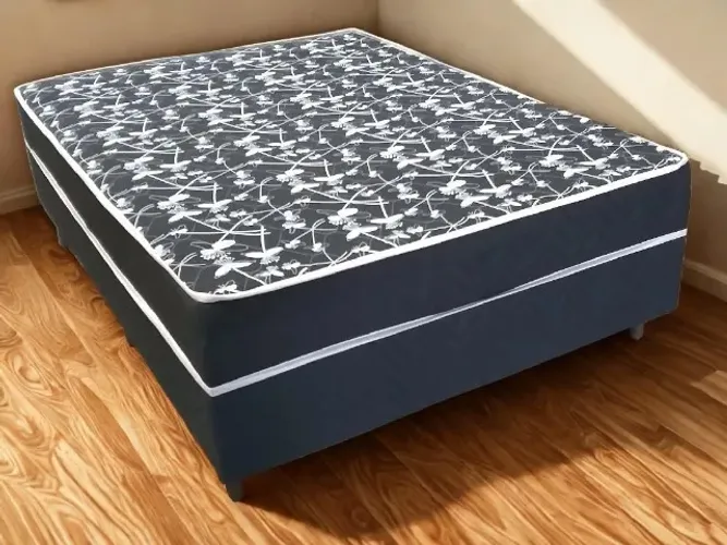 Cama Box Casal com 10 cm de Espuma D23 - Praia Moveis