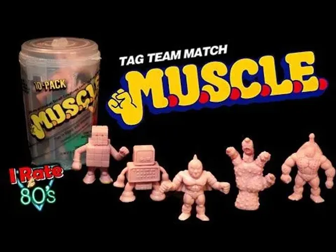 Action Figures estilo M.U.S.C.L.E. - Miniatura anos 80