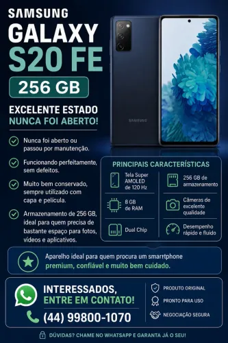 Vendo ou troco Galaxy S20 FE 256gb