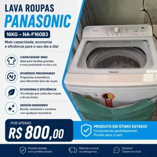 Máquina de Lavar de 16 Kg Panasonic