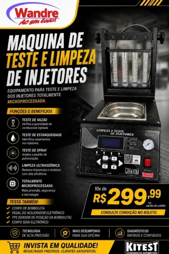 Maquina de limpeza de bico, temos dois modelos