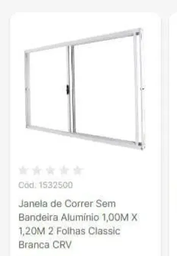 Janelas de correr sem bandeja alumínio 1,00 X 1,20 M ,2 folhas1,20