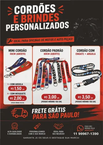 Cordões digital personalizados