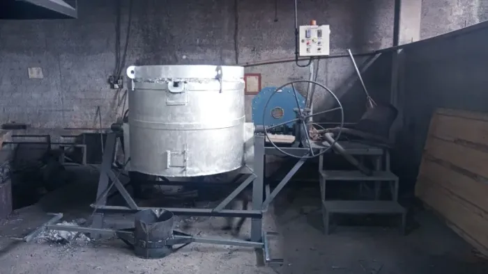 Forno a gás para fundição de aluminio