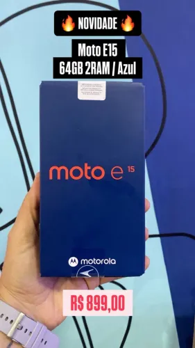 Moto E15 64GB / 2GB RAM / Azul / Lacrado - Loja Fisica