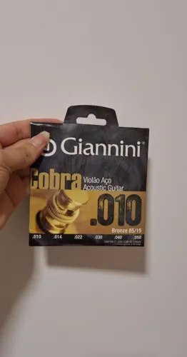 Jogo de cordas para Violão Aço Giannini Cobra .010 Bronze 85/15