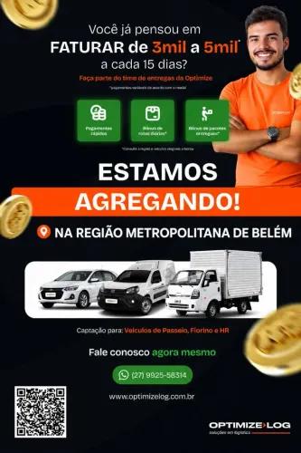 Agregando veículos Utilitários, Vans e VUCs para entregas da Shopee
