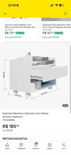 Gabinete Banheiro