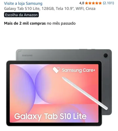 Tablet Samsung novo na caixa
