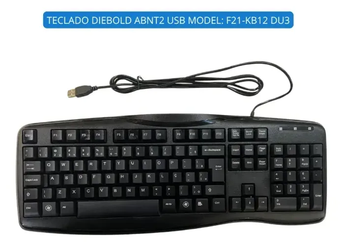 Teclado Usb Teclas Altas Silencioso Confort Black Português Brasil