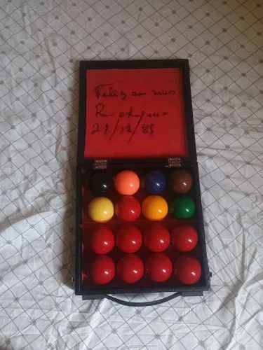 Jogo de bolas de sinuca Inglesa - Autografado pelo Rui Chapéu