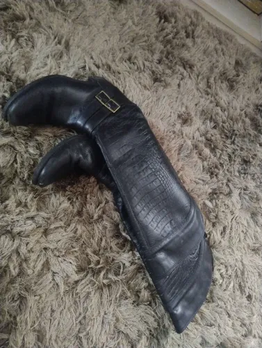 Botas de couro para o inverno