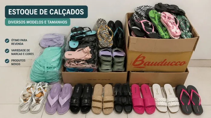 Venda de estoque de sandalias