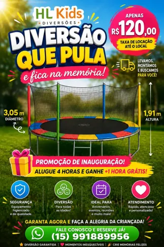 Locação cama elástica