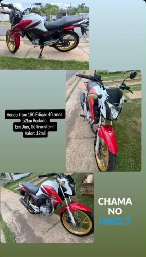 Vendo Honda Titan 160 edição 40 anos - só transferir