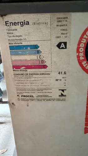 Freezer Consul Horizontal Tubulação de cobre 310 litros 110V