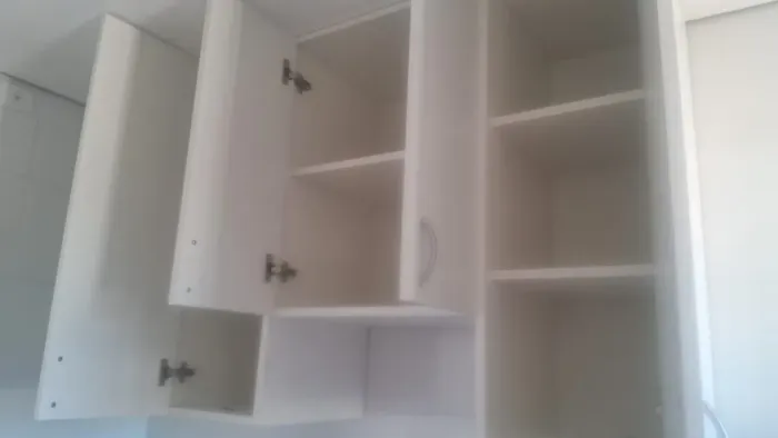 Armário Suspenso de MDF branco para cozinha lavanderia