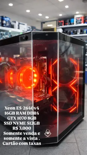 Xeon E5-2640v4 16GB RAM DDR4  GTX 1070 8GB SSD NVME 512GB