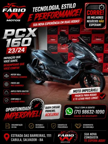 Moto pra vender PCX 160 23/24 aceitamos troca em outros modelos de motos 