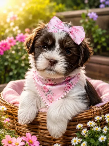 Lindinha lhasa apso fêmea branca e chocolate entregamos!