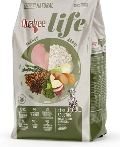 Pacote de ração Quatree Life com 8,5 kg 
