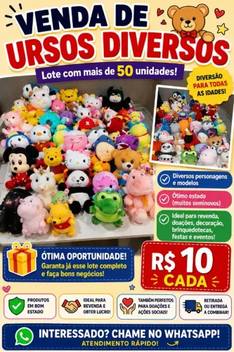 Ursos diversos à venda