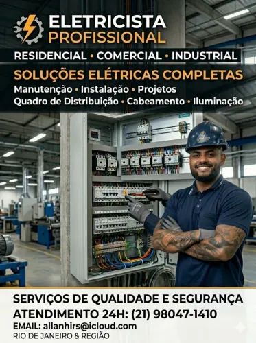 Eletricista Profissional 24h - Residencial, Comercial e Industrial