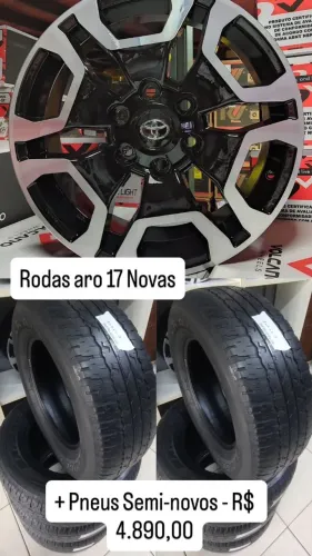 Rodas Hilux aro 17 6x139 (Novas) + 265/60R17 Bridgestne Dueler (Semi-novos) - R$ 4.890,00