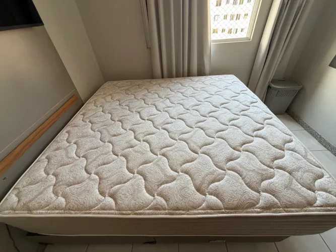Cama King Size Ortobom Completa - Base + Colchão