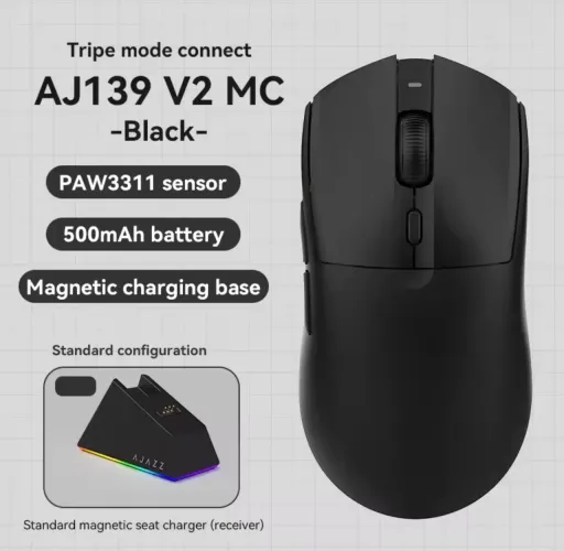 Mouse Ajazz Preto AJ139V2 MC