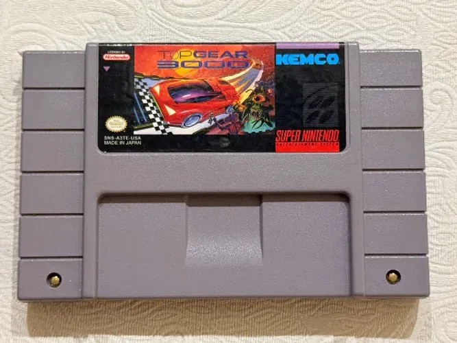 TOP GEAR 3000 ORIGINAL SNES SUPER NINTENDO CARTUCHO RETRO