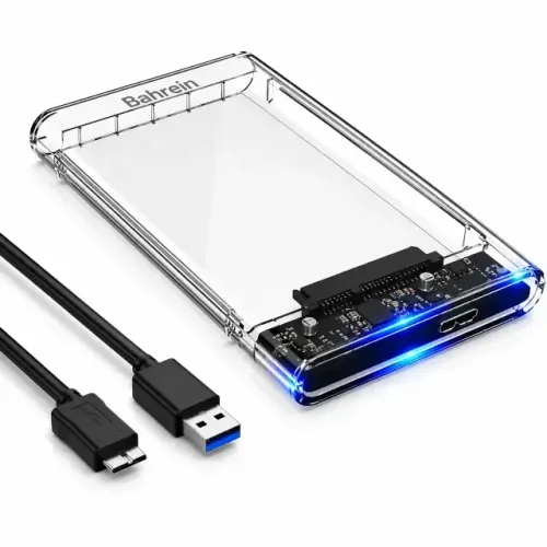 Case Exbom CGHD-35B Transparente USB 3.0 para HD SSD SATA 2.5" até 9,5mm para notebook
