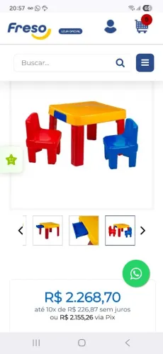 Mesa infantil resistente Freso