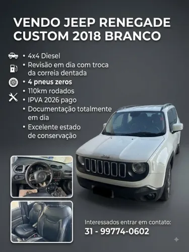 Jeep Renegade Custom 2.0 4X4 TB Diesel Aut. 2018