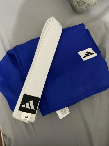 calça kimono judô adidas azul