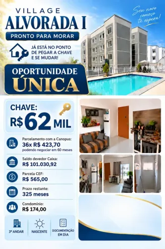 vendo chave no condomínio alvorada 1