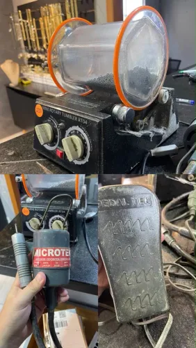 Tamboreador acrílico + motor micro Tec