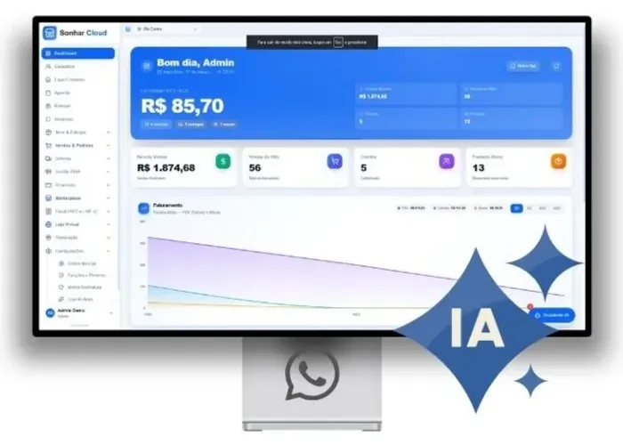 Software para Restaurantes Lanchonetes Pizzarias Bares Boates e Similares comanda Garçom