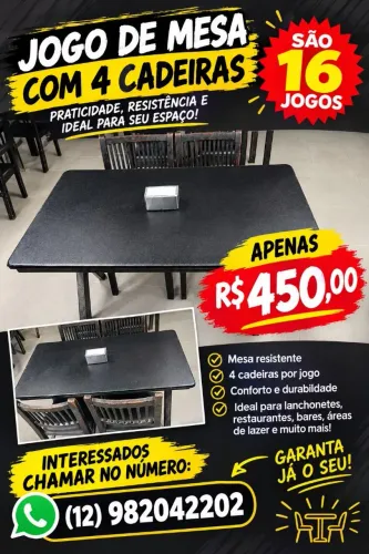 Jogos de mesa com 4 cadeiras