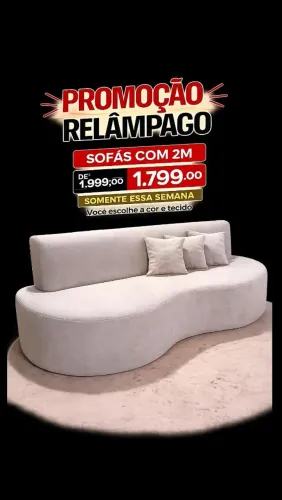 Sofá modelos orgânicos com 2m