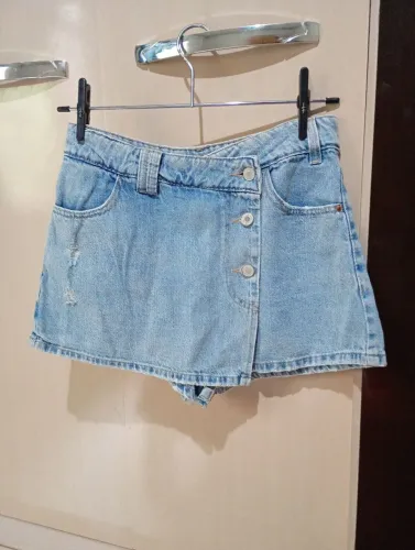 Shorts saia jeans infantil