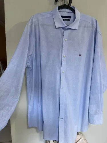 blusa social tommy azul usado - GG / 2XL