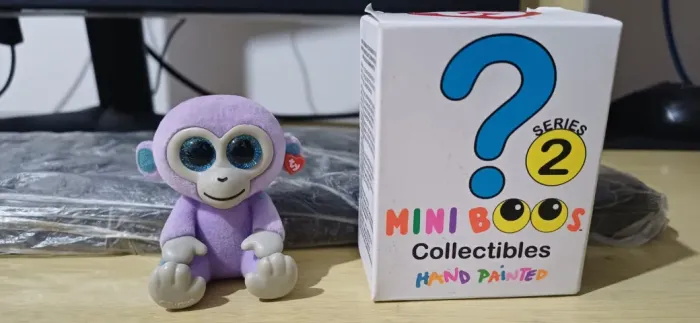 Brinquedo Brinde Feisty Pets Burger King + Ty Mini Boos Series 2 Macaco blueberry - LOTE