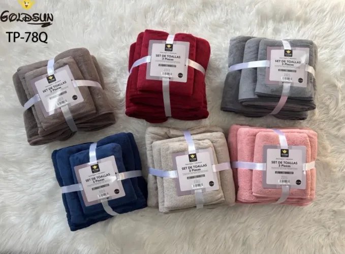 Kit de toalhas de Felpudas