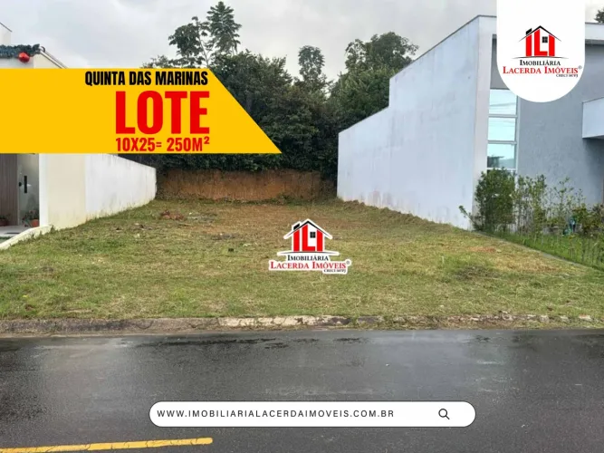Quinta das Marinas, Lote medindo 250m², Lazer Completo