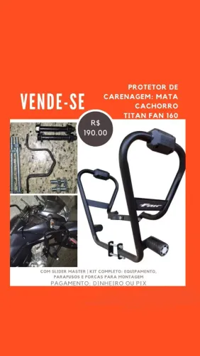 Protetor de carenagem mata cachorro com slider