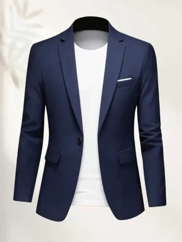 Blazer Masculino Slim Fit Premium - Azul-Marinho